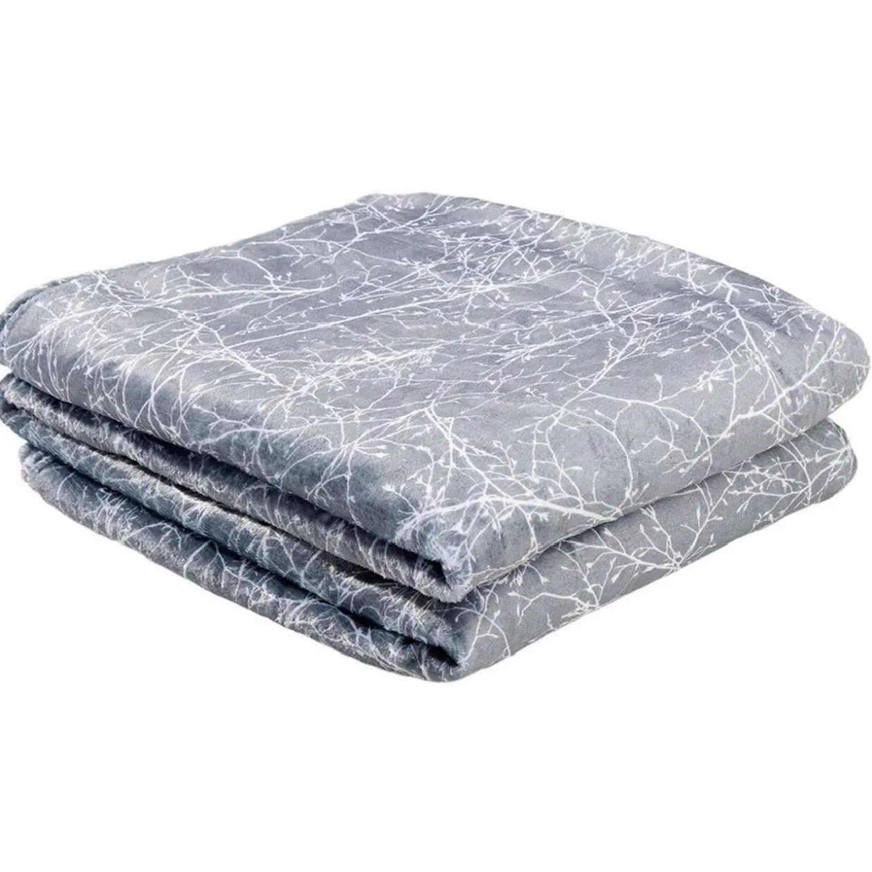 Set plaid + coussin polyester brodé