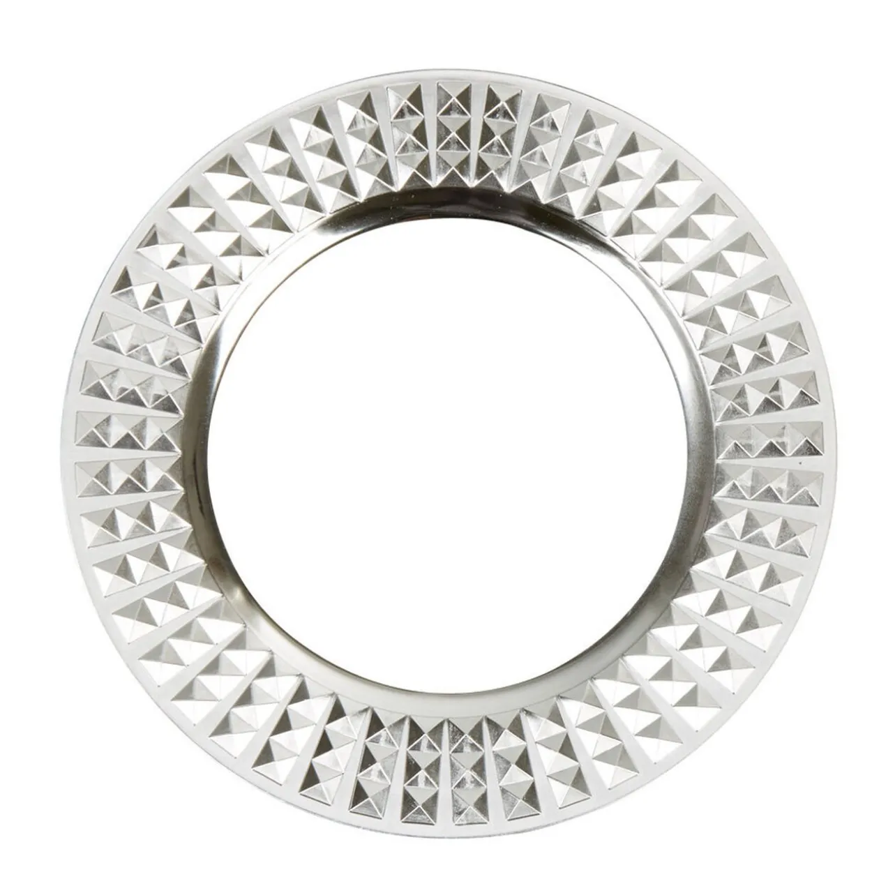 Sous assiette plastique argent effet diamant