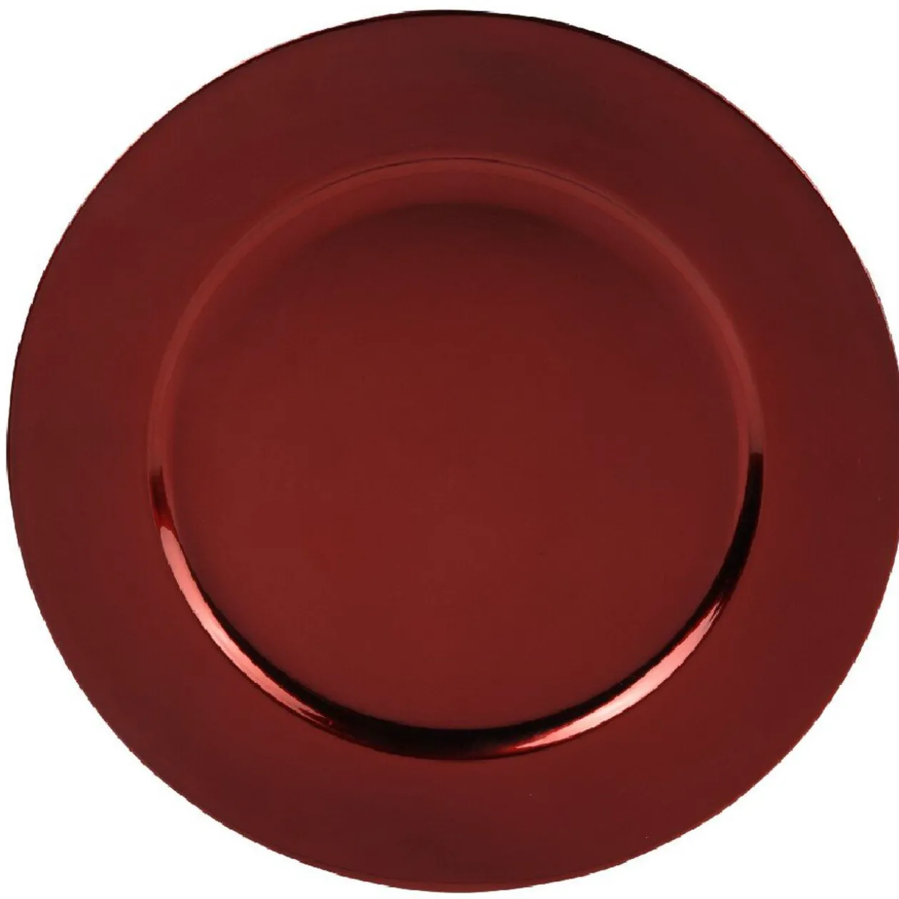 Sous assiette plastique rouge