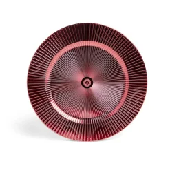 Sous assiette rond strié rouge Ø33cm