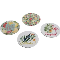 Sous verre design tropical x6