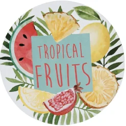 Sous verre design tropical x6