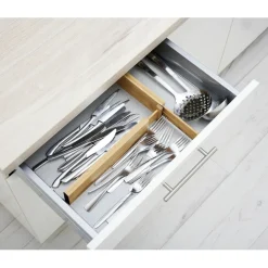 Séparateur extensible de tiroir bambou naturel x2