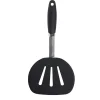 Spatule ajourée en inox et silicone noir