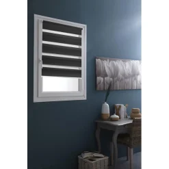 Store enrouleur Jour Nuit Gris anthracite à visser ou clipser 120x185 cm