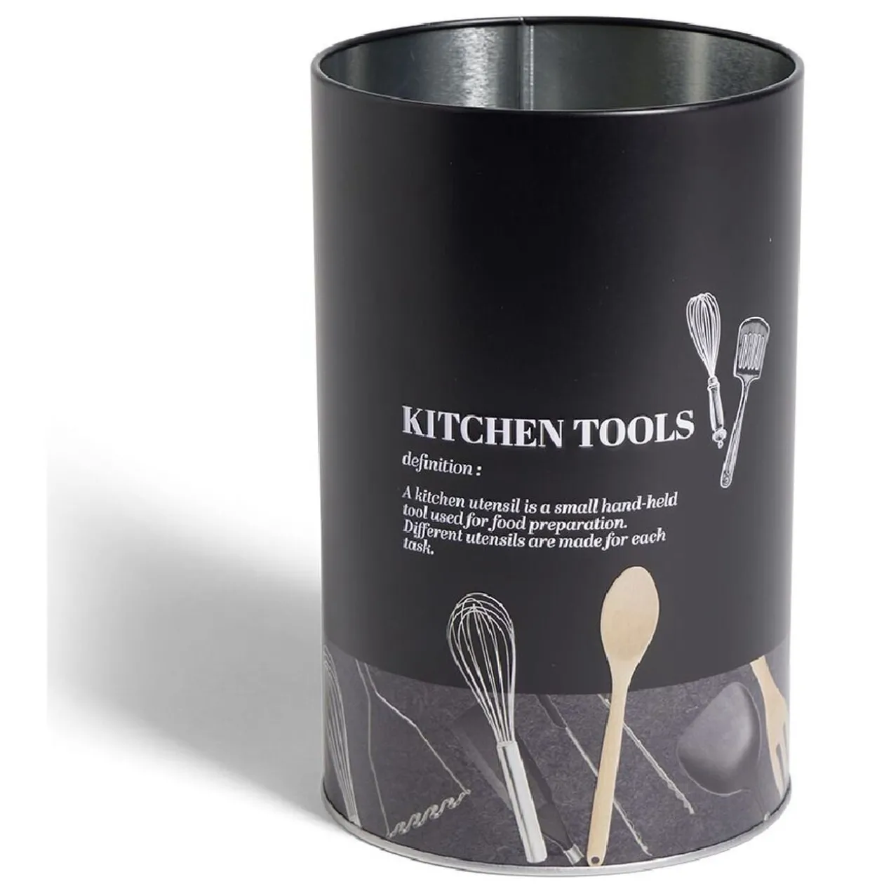 Support à ustensiles en métal noir design Kitchen tools Ø11xH17,4cm