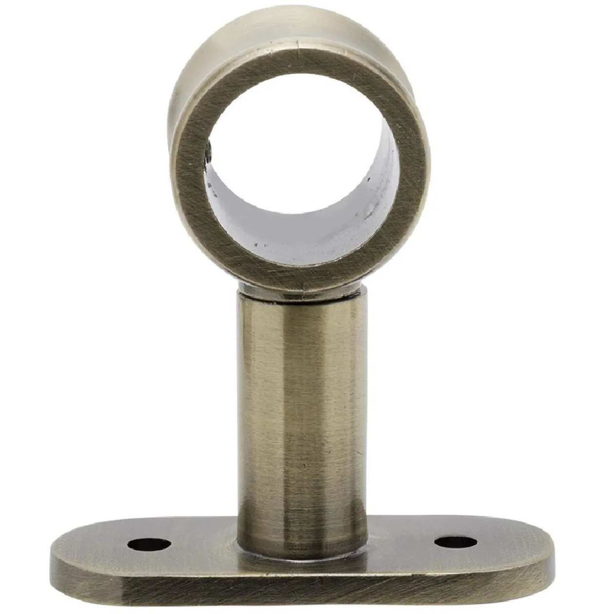 Support court métal cuivré pour tringle à rideau Ø2xL11,4cm