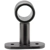 Support court métal gris pour tringle à rideau Ø2xL11,4cm