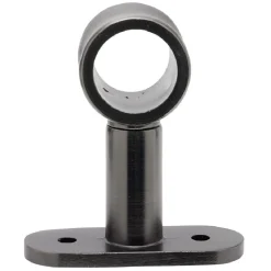 Support court métal gris pour tringle à rideau Ø2xL11,4cm