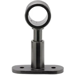 Support court métal gris pour tringle à rideau Ø2xL11,4cm