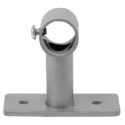 Support court métal gris pour tringle à rideau Ø1,6xL7cm