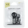 Support court pour tringle métal noir