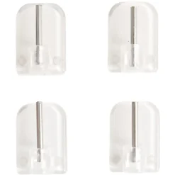 Support de tringle adhésif plastique transparent x4