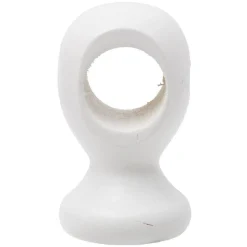 Support de tringle court à oeil en bois certifié FSC® Blanc Ø20 mm