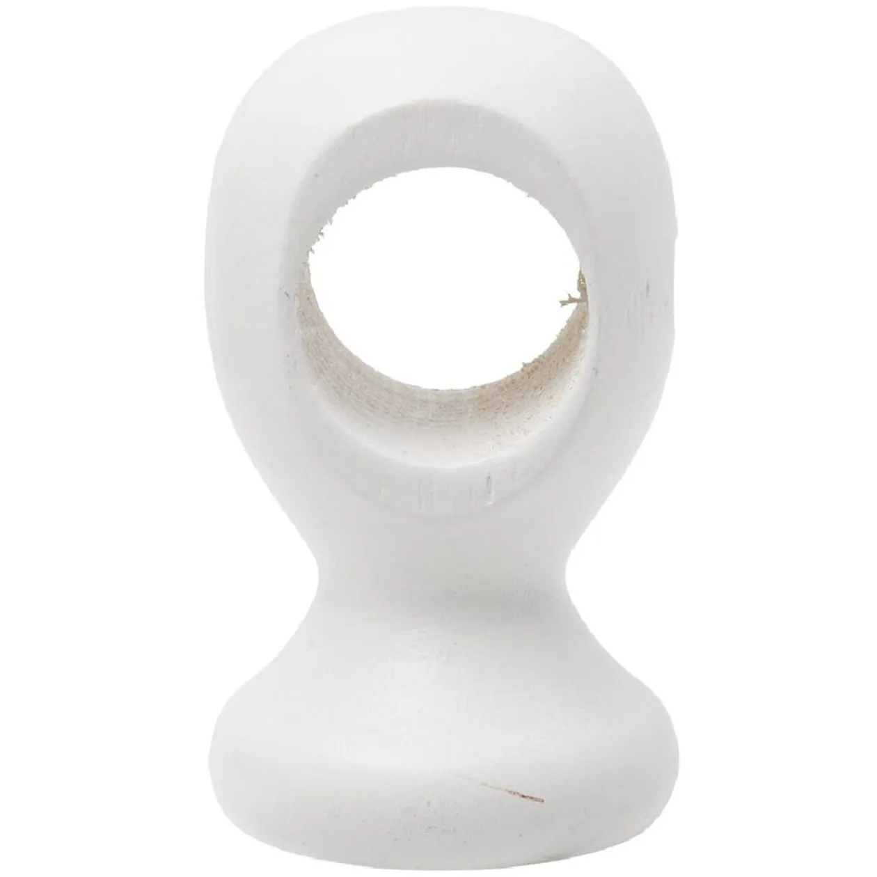 Support de tringle court à oeil en bois certifié FSC® Blanc Ø20 mm