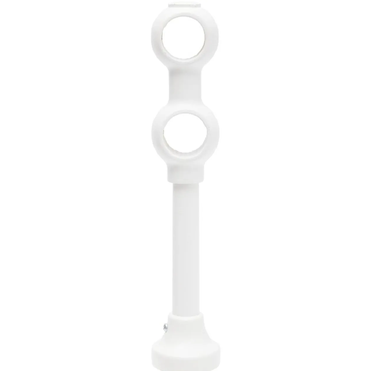 Support de tringle double à oeil en bois certifié FSC® Blanc Ø28 mm