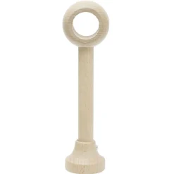 Support de tringle long à oeil en bois certifié FSC® Naturel Ø28 mm