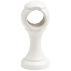 Support de tringle moyen à oeil en bois certifié FSC® Blanc Ø28 mm