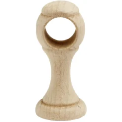 Support de tringle moyen à oeil en bois certifié FSC® Naturel Ø28 mm
