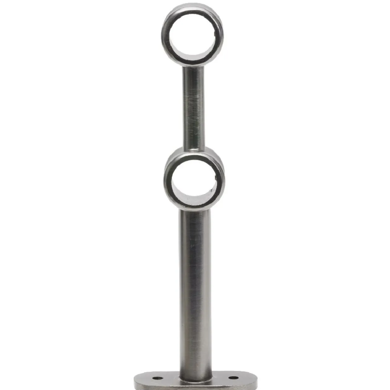 Support double extensible métal gris pour tringle Ø2xL17,5/20cm