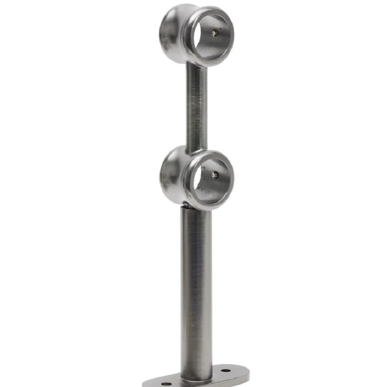 Support double extensible métal gris pour tringle Ø2xL17,5/20cm