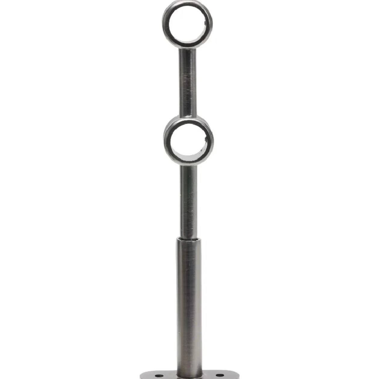 Support double extensible métal gris pour tringle Ø2xL17,5/20cm