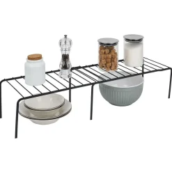 Support extensible en métal noir - L.43/69xl.20xH.14,5cm