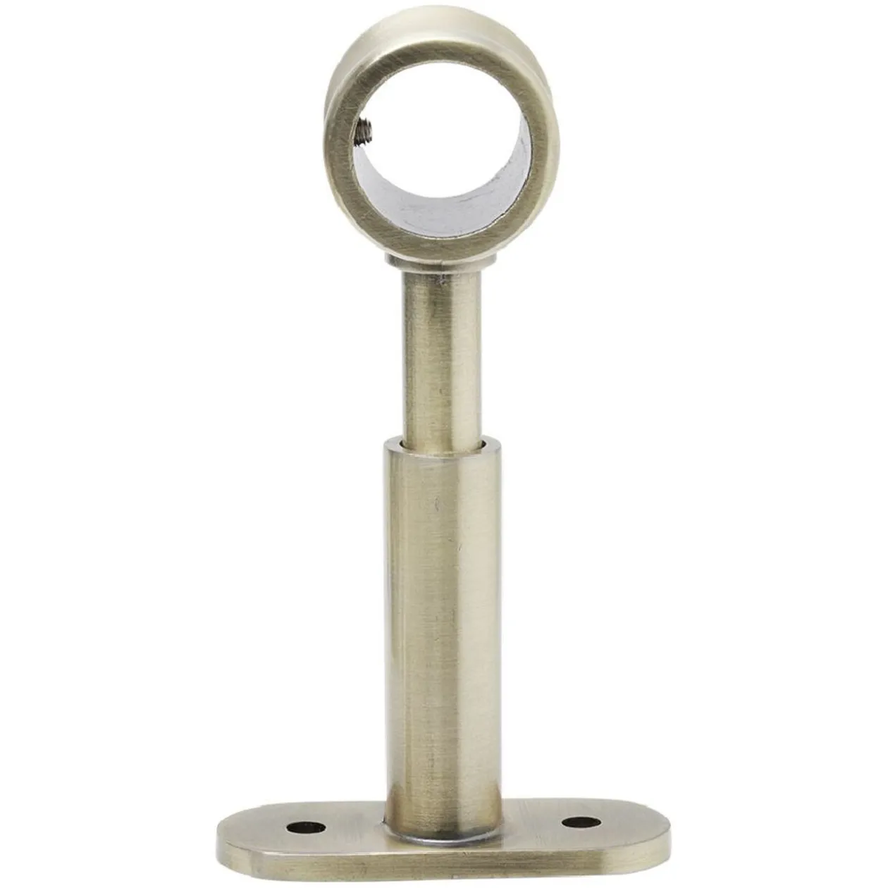 Support extensible métal gris pour tringle à rideau Ø2xL7/11cm