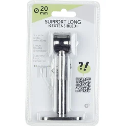 Support long extensible pour tringle noir métal