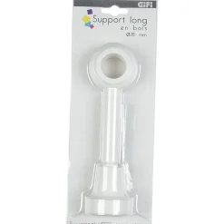 Support long pour tringle blanc