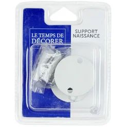 Support naissance pour tringle x2 blanc métal