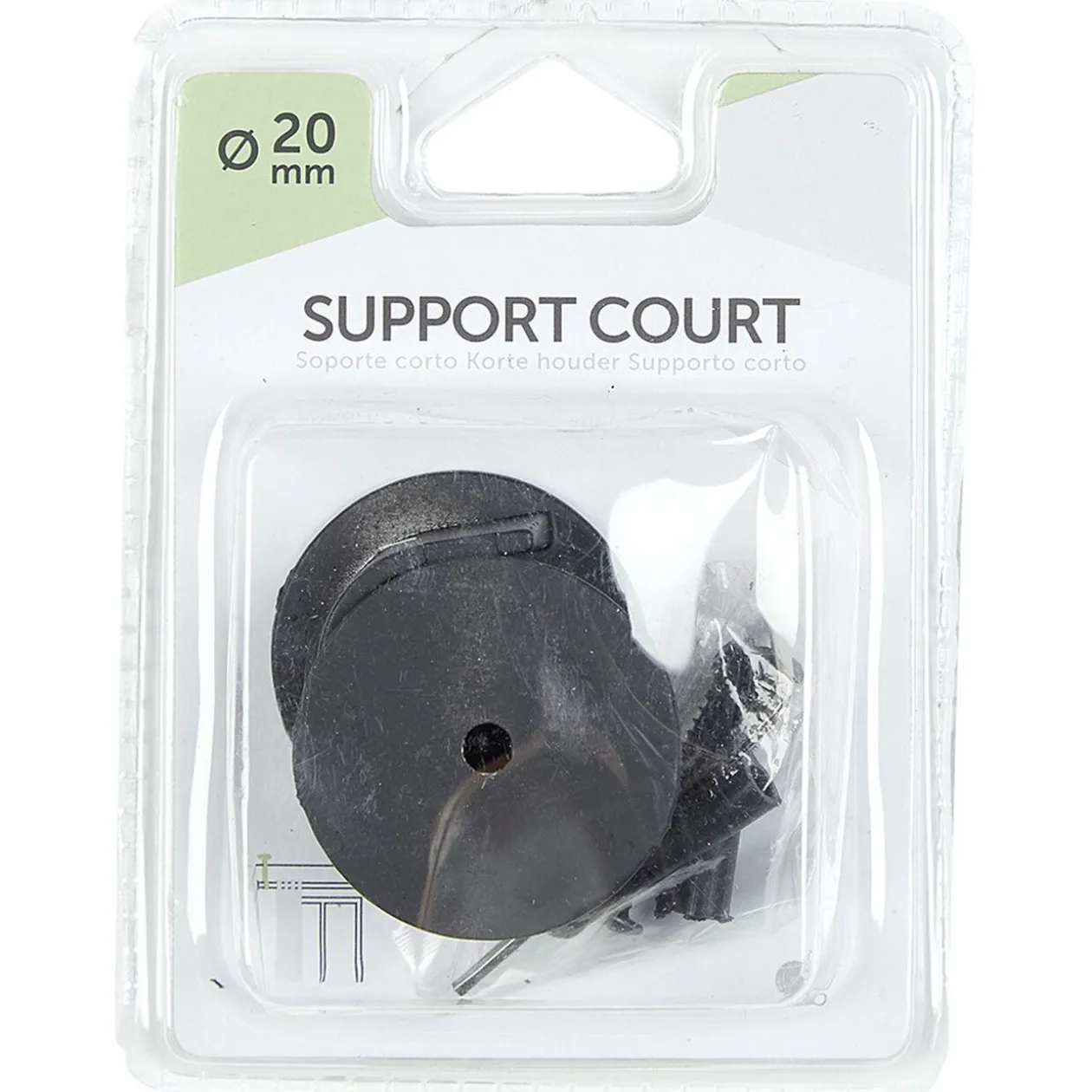 Support naissance x2 métal noir