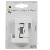 Support pour vitrage à clipser plastique blanc x2