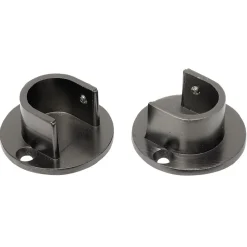 Support tringle à rideau gris Ø20mm x2