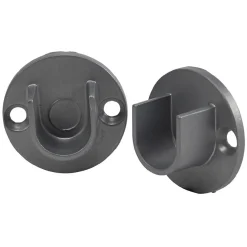 Support tringle à rideau gris Ø16mm x2