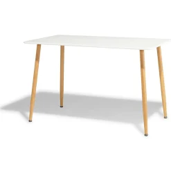 Table 4 à 6 couverts Bergen bois clair et blanc