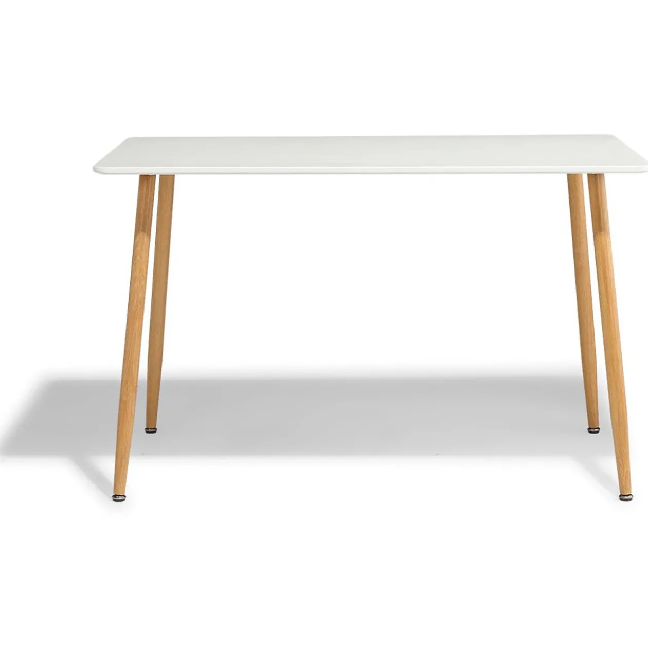 Table 4 à 6 couverts Bergen bois clair et blanc