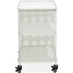 Table basse à roulettes Mahel 50x30x49cm métal vert pâle