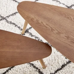 Table basse gigogne Néréa x2 bois marron