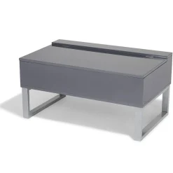 Table basse Luminosa grise avec coffre intégré