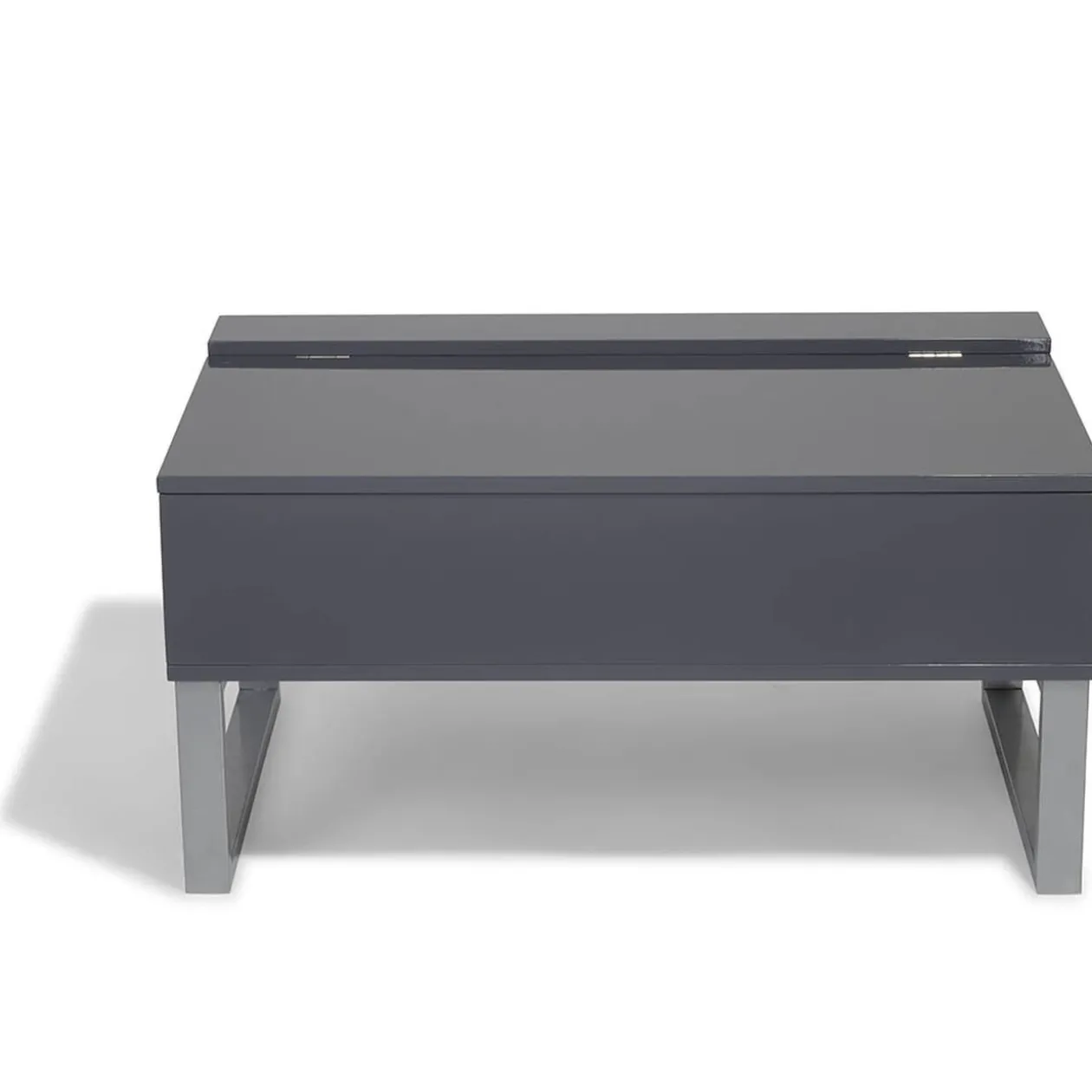 Table basse Luminosa grise avec coffre intégré