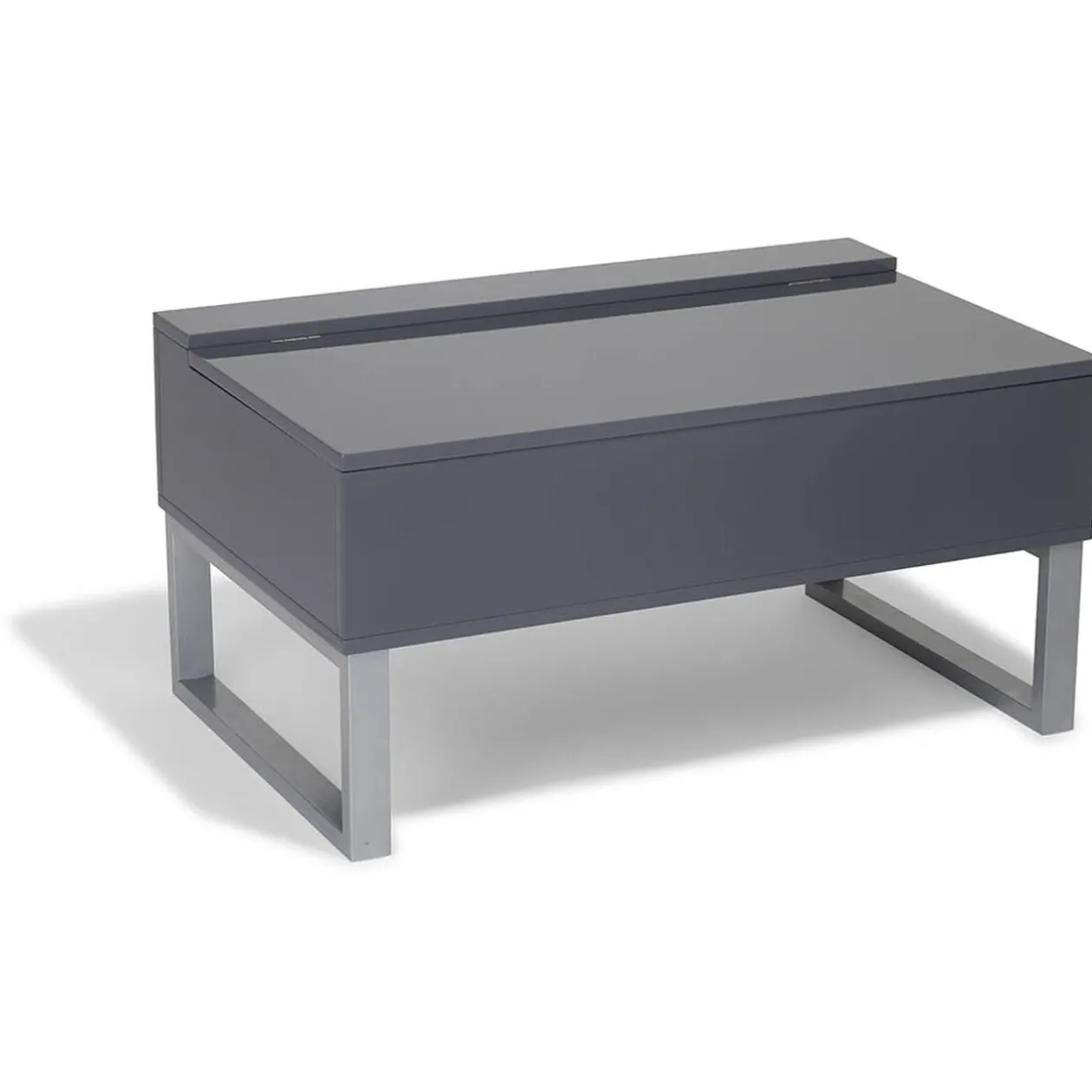 Table basse Luminosa grise avec coffre intégré