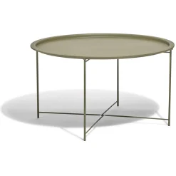 Table basse Maddy en métal kaki