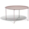 Table basse Maddy en métal rose poudré