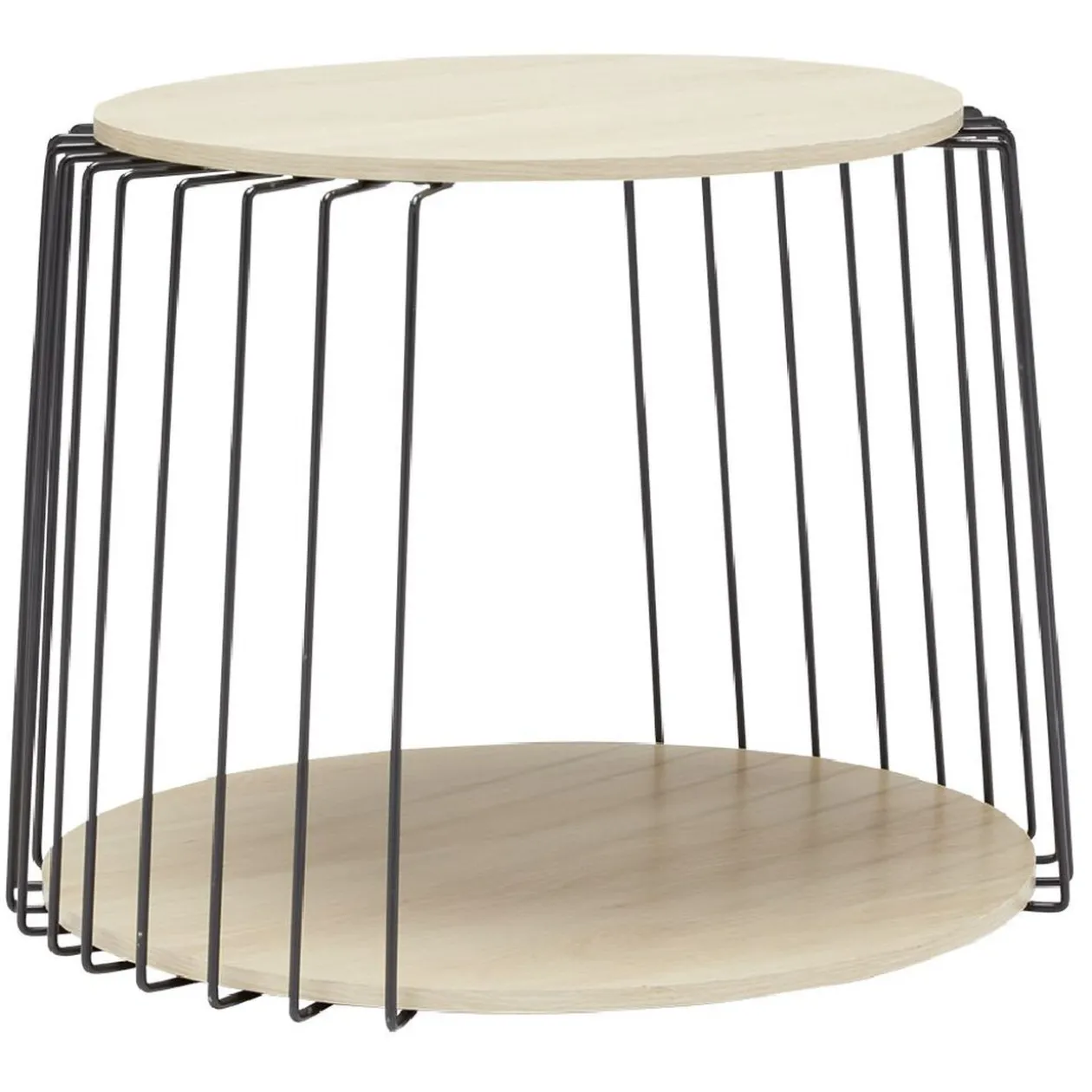 Table basse métal filaire plateau bois