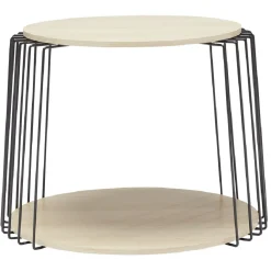 Table basse métal filaire plateau bois