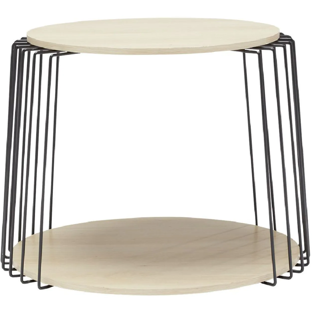 Table basse métal filaire plateau bois