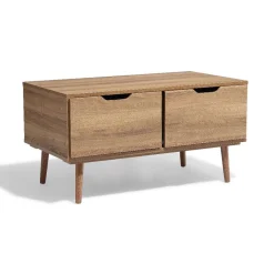 Table basse naturelle Ellie 2 tiroirs