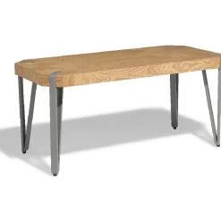 Table basse Orna anthracite et bois clair