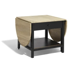 Table basse rabattable noire Bristol 1 tiroir